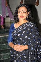 Nithya Menon In Black Saree Photos